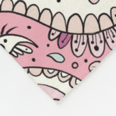 Paisleyvogels in het roze van baby fleece deken (Hoek)