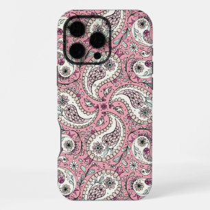 Paisleyvogels in het roze van baby iPhone 16 pro max hoesje