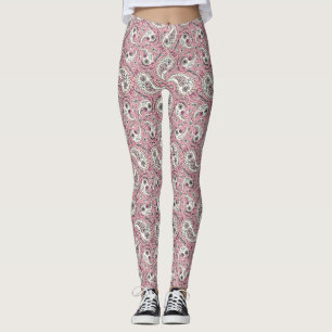 Paisleyvogels in het roze van baby leggings