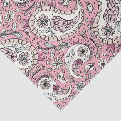 Paisleyvogels in het roze van baby tissuepapier (Detail)