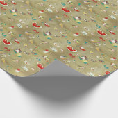 Paisleyvogels - verpakkingspapier cadeaupapier (Hoek)