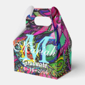 Paisly Feathers Heldere en kleurrijke gunstbox Bedankdoosjes (Achterkant)