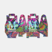 Paisly Feathers Heldere en kleurrijke gunstbox Bedankdoosjes (Uitgevouwen)