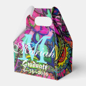 Paisly Feathers Heldere en kleurrijke gunstbox Bedankdoosjes (Voorkant Zijde)