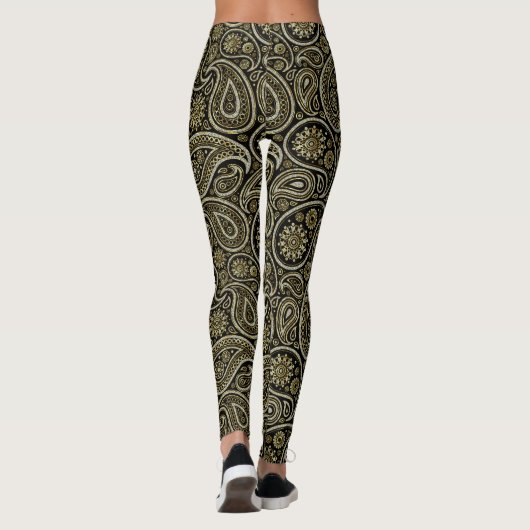  Paisly Patter Glitter & Goud Leggings (Achterkant)