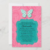 Paisly Pink met uitnodiging voor Butterfly Baby sh (Voorkant)