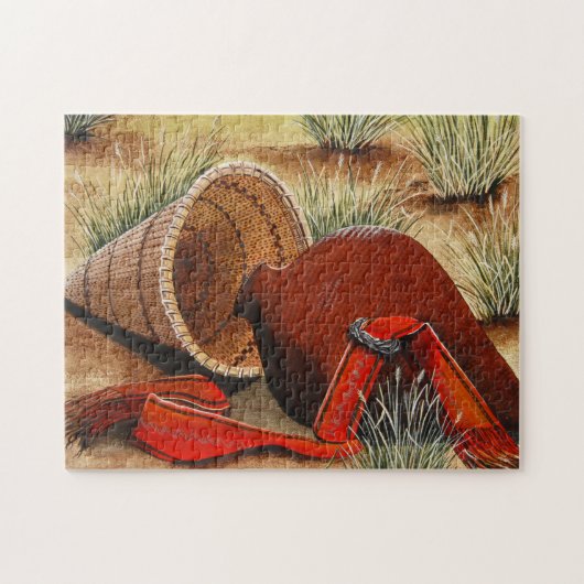 Paiute Basket Puzzle Legpuzzel (Horizontaal)