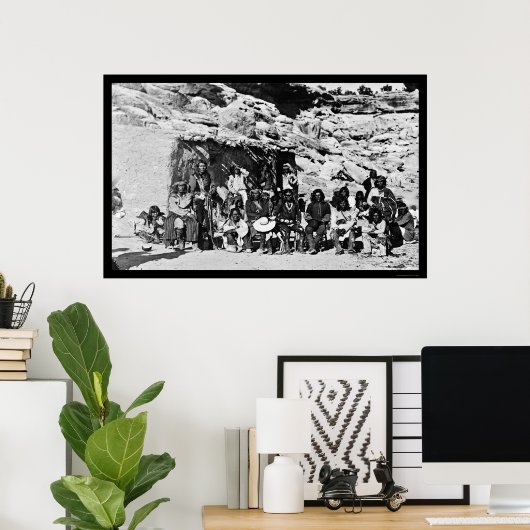 Paiute Indian Adobe House 1912 Poster (Thuiskantoor)