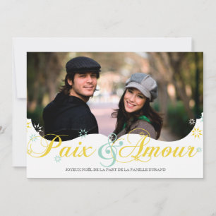 Paix et D'amour Carte de Noël Feestdagenkaart