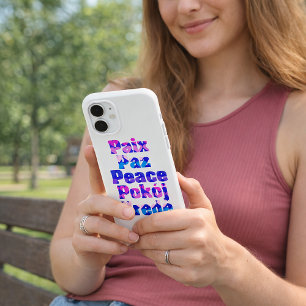 Paix Paz Peace Pokój Vrede Love Hearts Design iPhone 16 Hoesje