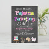 Pajama en het Schilderen van de Stijl Uitnodiging (Staand voorkant)