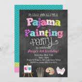 Pajama en het Schilderen van de Stijl Uitnodiging (Voorkant / Achterkant)
