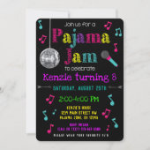 Pajama Jam Party Invite - PJ Dance Party Invite Kaart (Voorkant)