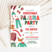 Pajama kerstfeest kaart