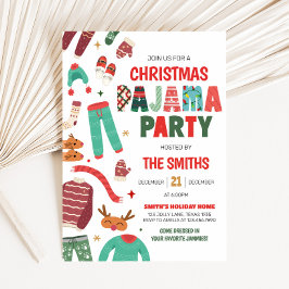 Pajama kerstfeest kaart