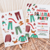 Pajama kerstfeest kaart