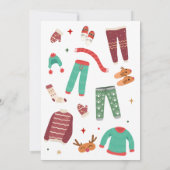 Pajama kerstfeest kaart (Achterkant)