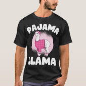 Pajama llama lama pyjama slaapt t-shirt (Voorkant)