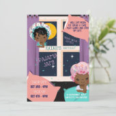 Pajama Party Birthday Invitation Kaart (Staand voorkant)