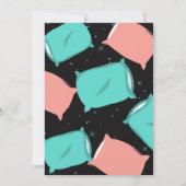 Pajama Party Birthday Invitation Kaart (Achterkant)