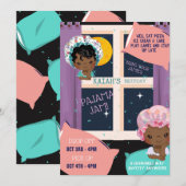 Pajama Party Birthday Invitation Kaart (Voorkant / Achterkant)