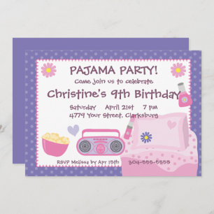 Pajama Party Birthday Kaart