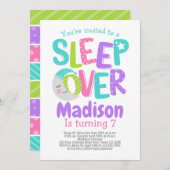 Pajama Party Birthday Kaart (Voorkant / Achterkant)