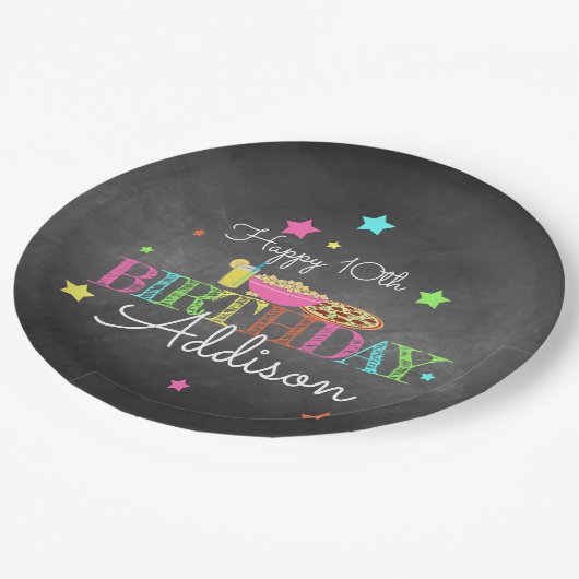 Pajama Party Birthday Papieren Bordje (Gekanteld)