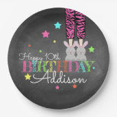 Pajama Party Birthday Papieren Bordje (Voorkant)