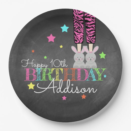 Pajama Party Birthday Papieren Bordje (Voorkant)