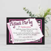 Pajama Party in Black en Pink Kaart (Staand voorkant)