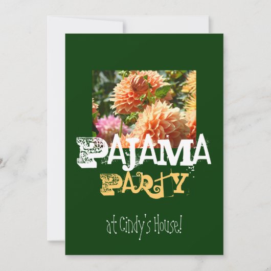 Pajama Party in Jouw naam House. Uitnodigingen (Voorkant)