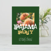 Pajama Party in Jouw naam House. Uitnodigingen (Staand voorkant)