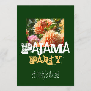 Pajama Party in Jouw naam House. Uitnodigingen
