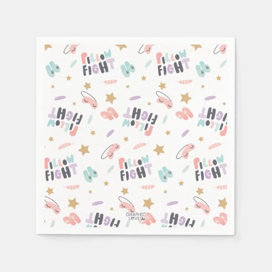 Pajama Party - Meisjes van elke leeftijd Happy Bir Servet (Voorkant)