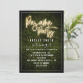 Pajama Party Neon Boxwood Birthday  Kaart (Staand voorkant)