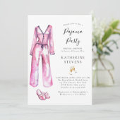 Pajama Party PJ Lingerie Slumber Vrijgezellenfeest Kaart (Staand voorkant)