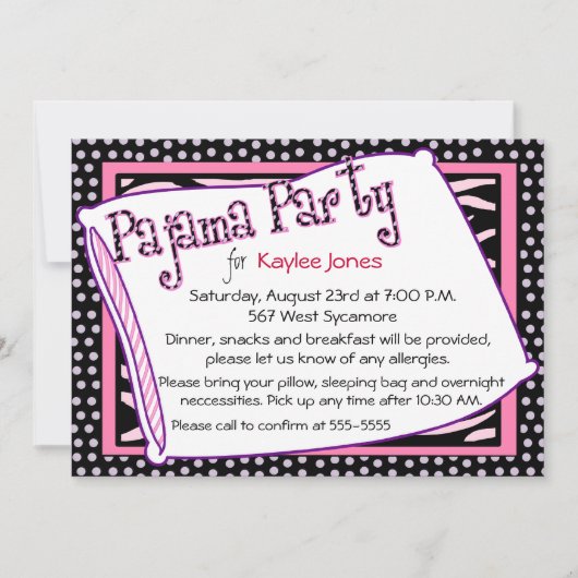 Pajama Party Polka Dot Pinks Kaart (Voorkant)