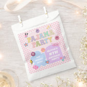 Pajama Party Preppy Varsity Patch Verjaardagsfeest Bedankzakje (Geknipt)