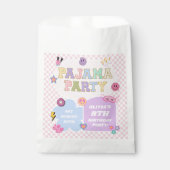 Pajama Party Preppy Varsity Patch Verjaardagsfeest Bedankzakje (Voorkant)