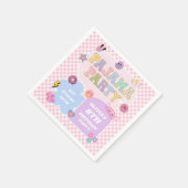 Pajama Party Preppy Varsity Patch Verjaardagsfeest Servet (Hoek)