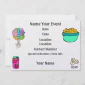 Pajama Party / Slaap over - SRF Kaart (Achterkant)