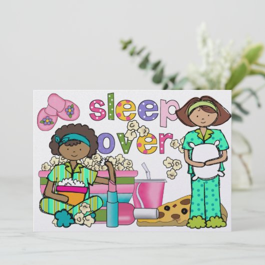 Pajama Party / Slaap over - SRF Kaart (Staand voorkant)