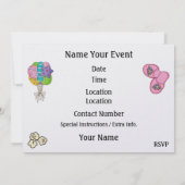 Pajama Party / Slaap over - SRF Kaart (Achterkant)