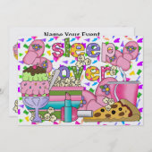 Pajama Party / Slaap over - SRF Kaart (Voorkant / Achterkant)