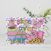 Pajama Party / Slaap over - SRF Kaart (Staand voorkant)