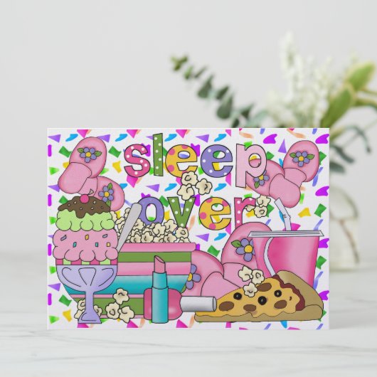 Pajama Party / Slaap over - SRF Kaart (Staand voorkant)