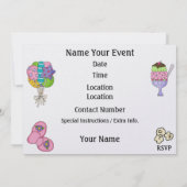 Pajama Party / Slaap over - SRF Kaart (Achterkant)