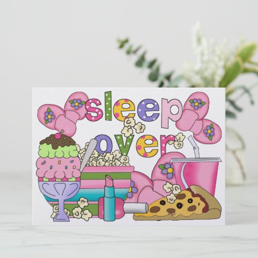 Pajama Party / Slaap over - SRF Kaart (Staand voorkant)