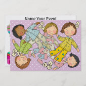 Pajama Party / Slaap over - SRF Kaart (Voorkant / Achterkant)